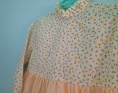 Vintage Peach Flower Dress 12mo