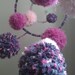 Pink & Gray Pom Pom Baby Mobile