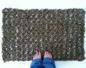 Jute welcome mat - Solomon's Knot - hand-crocheted - made to order