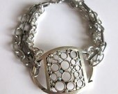 Triple chained metal bubble bracelet