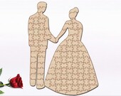 Custom Wedding Guest Book Puzzle Wood Rustic Wedding Guest Book Alternative Bride And Groom 75 Pieces Custom Initials