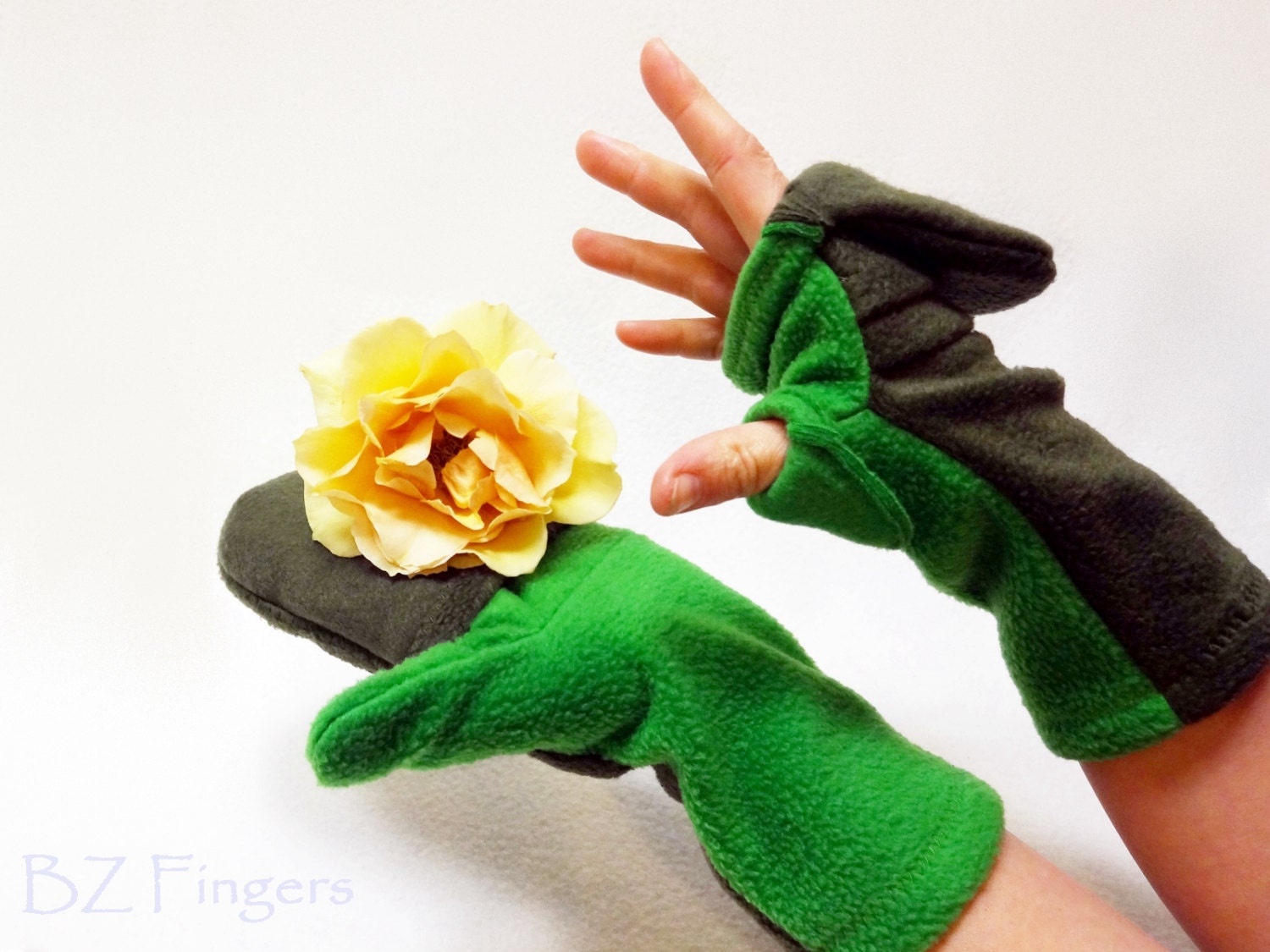 Glittens Convertible Mittens Fingerless Gloves Unisex
