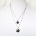 Locket & Sapphire Blue Crystal Double Necklace