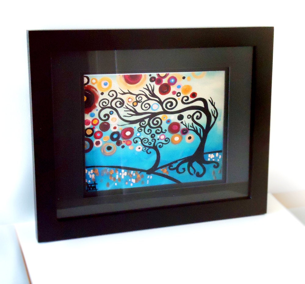 Black Swirly Tree Blue Sky Fine Art Print 13 x 19 Glorious Path by Natasha Wescoat