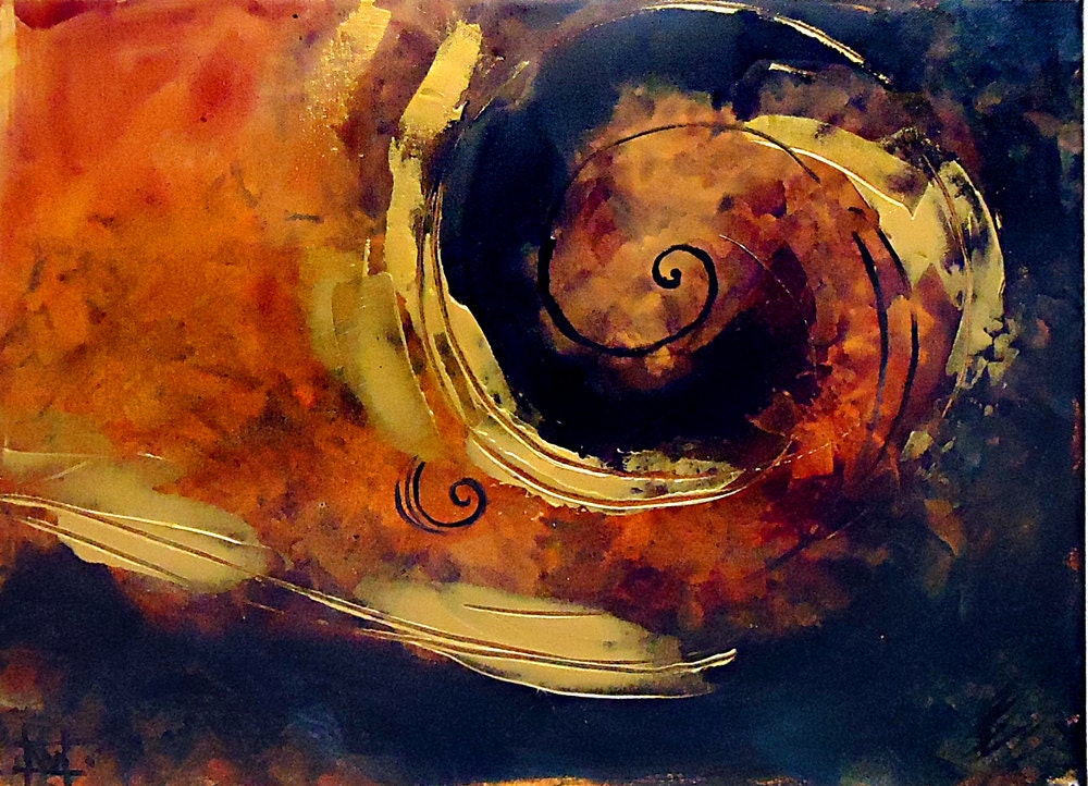Abstract SURF ART Painting Coastal California Rustic ORIGINAL by Natasha Wescoat
