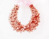 Pink Flowers Collar, Wedding  Flower Collar Necklace, Wedding Collar Necklace,  Wedding Accesories, Bridesmaid , Flower Girl