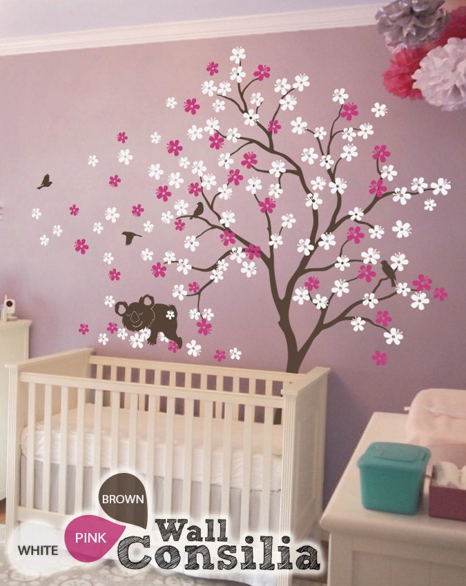 Baby Nursery Wall Decals - Tree Wall Decal - Koala Decal - Large: approx 85" x 76" - KC013