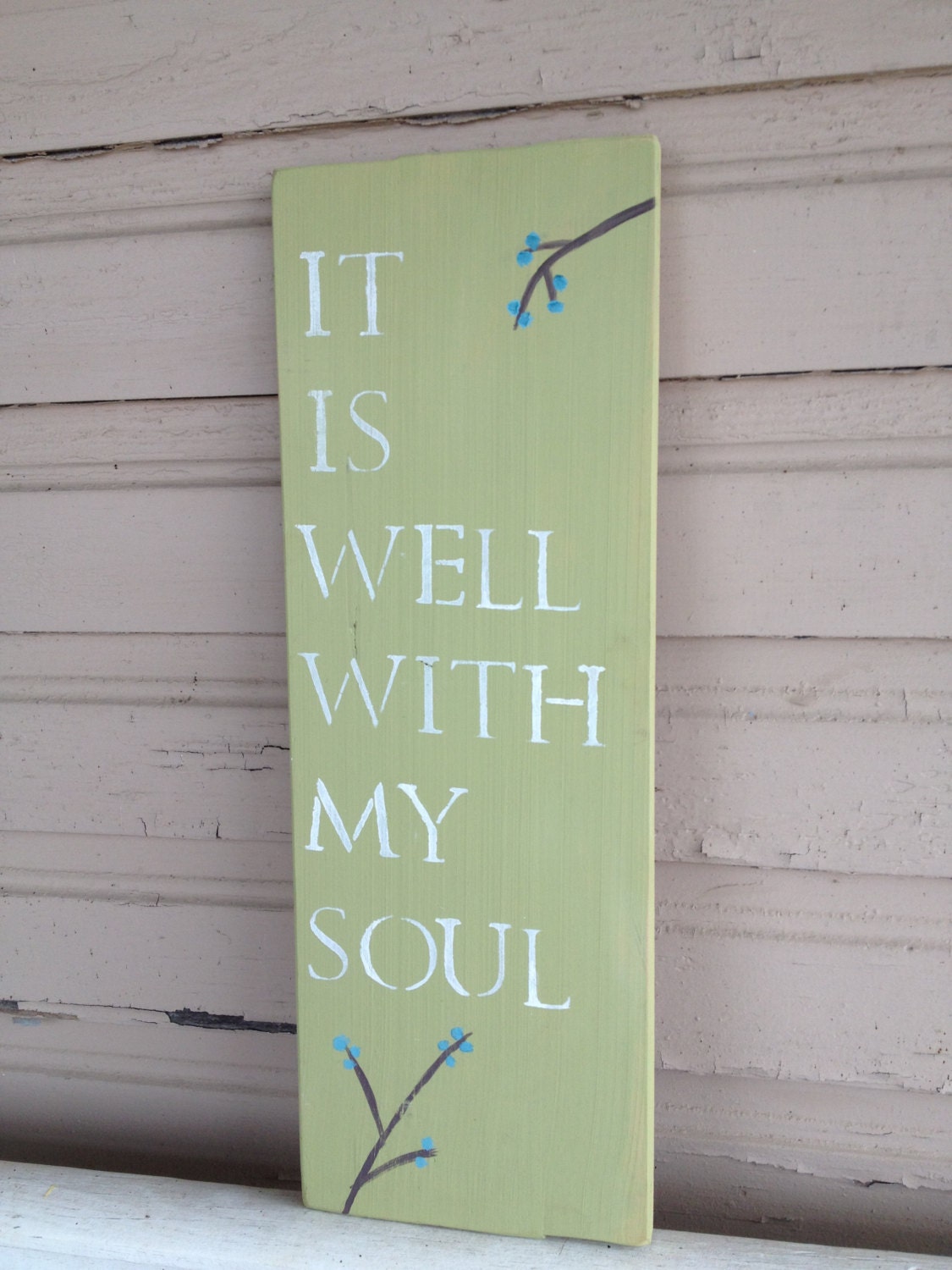 H A N D M A D E // It Is Well With My Soul wall decor Christian Home Mothers day present gift bible verse hymn quote