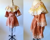 Vintage embroidered African boho ethnic dress / statement avant garde Anthropologie / oversized open size