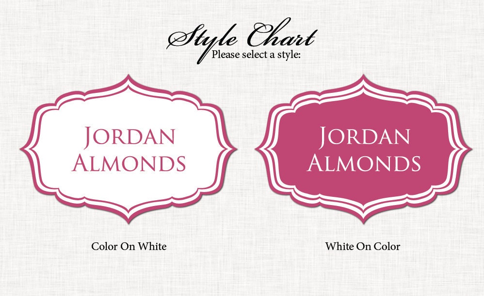 Brown Buffet Labels - PRINTABLE - 8 Elegant (Candy, Dessert, Popcorn, Snack, Ice Cream, Cookie...) Buffet Labels