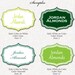 Green Buffet Labels - PRINTABLE - 8 Elegant (Candy, Dessert, Popcorn, Snack, Ice Cream, Cookie...) Buffet Labels
