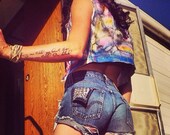 Vintage High Waisted Studded Shorts "The Wendy'"