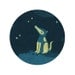 Dawn Illustration Poster - Dog Watching the Sky