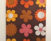 iPad 1/2/3 gadget case/sleeve/cover Handmade with Vintage Retro Fabric Heidi by Genia Sapper Brown