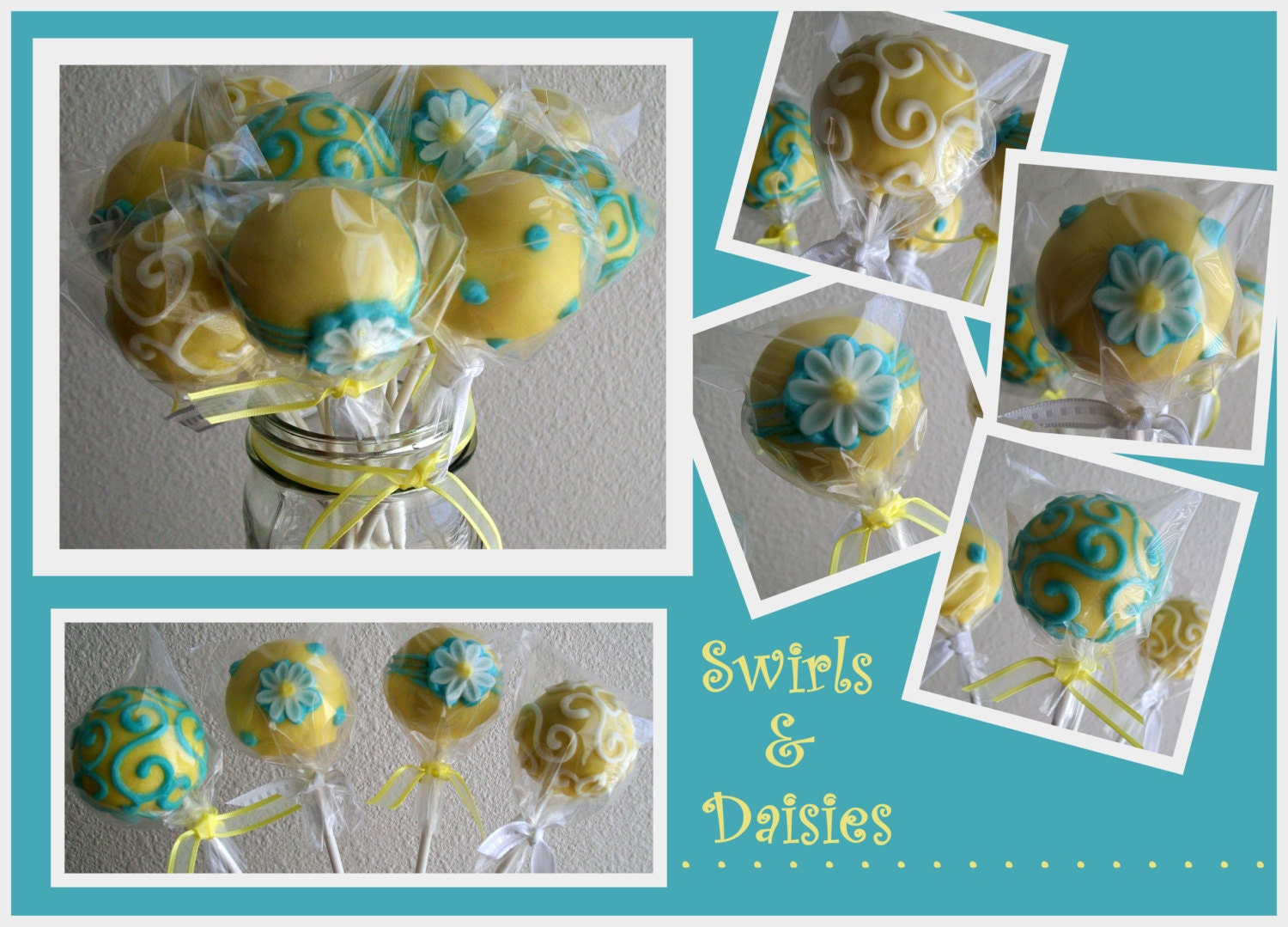 Swirls and Daisies Cake Pops