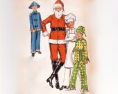 Vintage 1970s Sewing Pattern - Men's Santa Claus, Court Jester, Chinese Man, & Chef Costumes - Butterick 6399, Size 42, Uncut