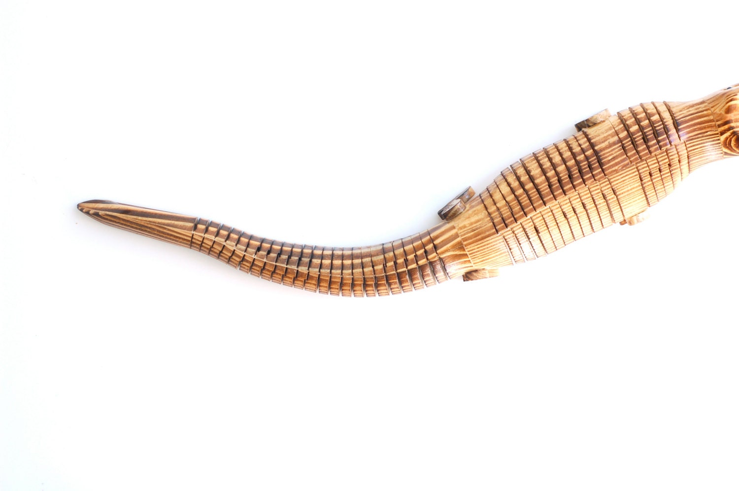 Vintage Wood Articulated Alligator