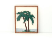 Vintage Handmade Palm Tree Picture