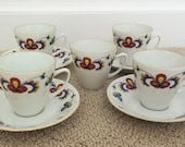 Vintage Porsgrund Farmers Rose tea set