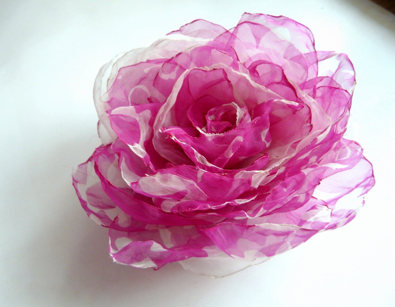 Pink Wedding Hair Flower, Fuschia Flower, Magenta Bridal Fascinator, Bridesmaid Hairpiece, Pink Peony