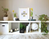 Poster "Caducée" Yellow & Grey
