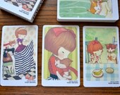 Cute Cat And Girl Whimsical Adventure Bookmarks Cards Set