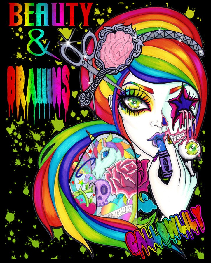 Beauty and Brains Print
