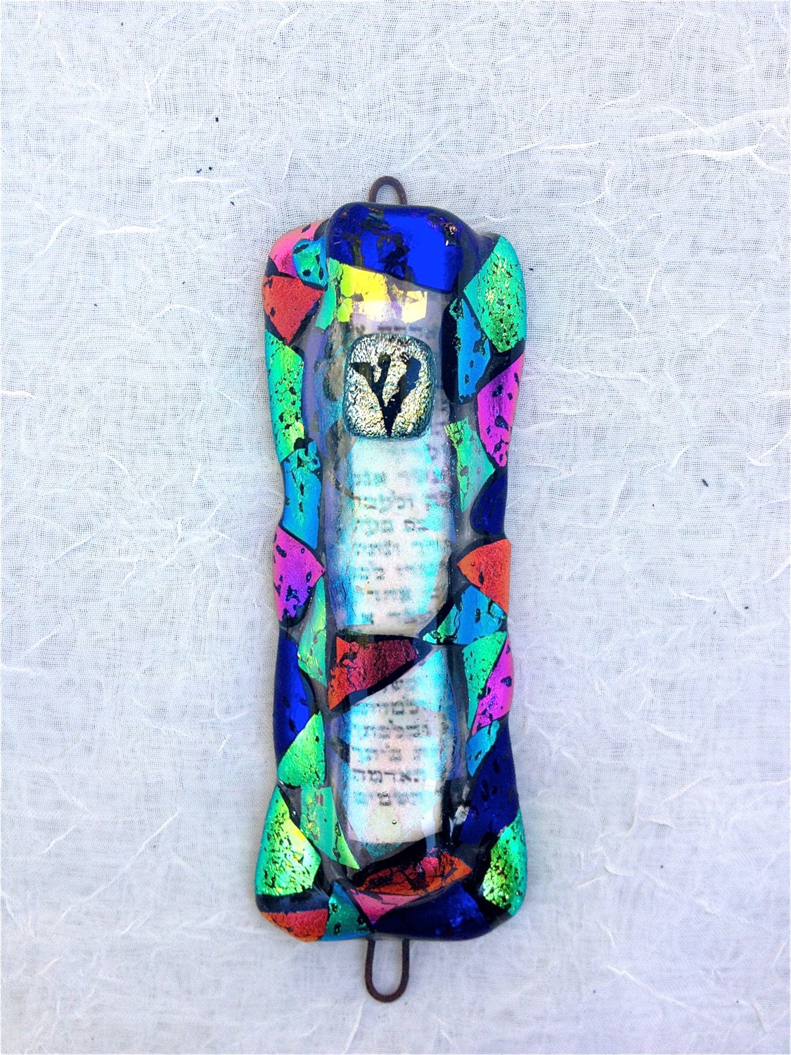 Handmade Dichroic Glass Mezuzah