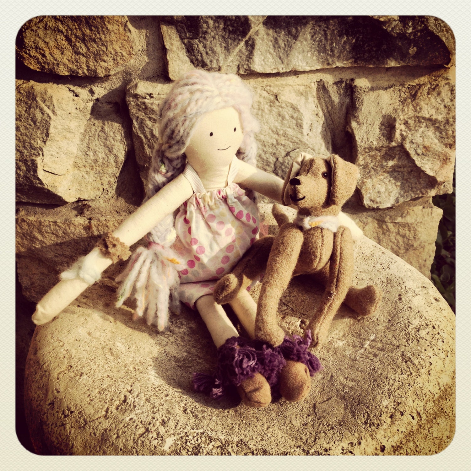 rag doll // organic cotton muslin // plant dyed // up-cycled / vintage clothing / accessories