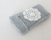 Knitted iphone case - pale blue phone cover