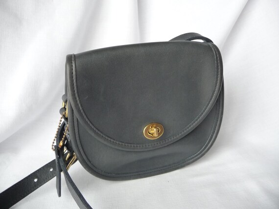 SALE 25% Vintage COACH Watson Handbag in Navy Blue Leather