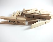 25 Small Clothespins - Unfinished Wood Clothespins Rustic Pins