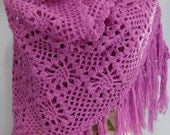 Beautiful Pink shawl /  Pink Crochet Shawl / Handmade shawl