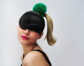 UTHA green pom-pom hair bobble / hair accessories/ hairband