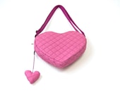 Heart Bag Purse Pale Pink Gift Idea Cross Body Bag Purse Love Romantic Cotton Bag Purse Shabby Chic