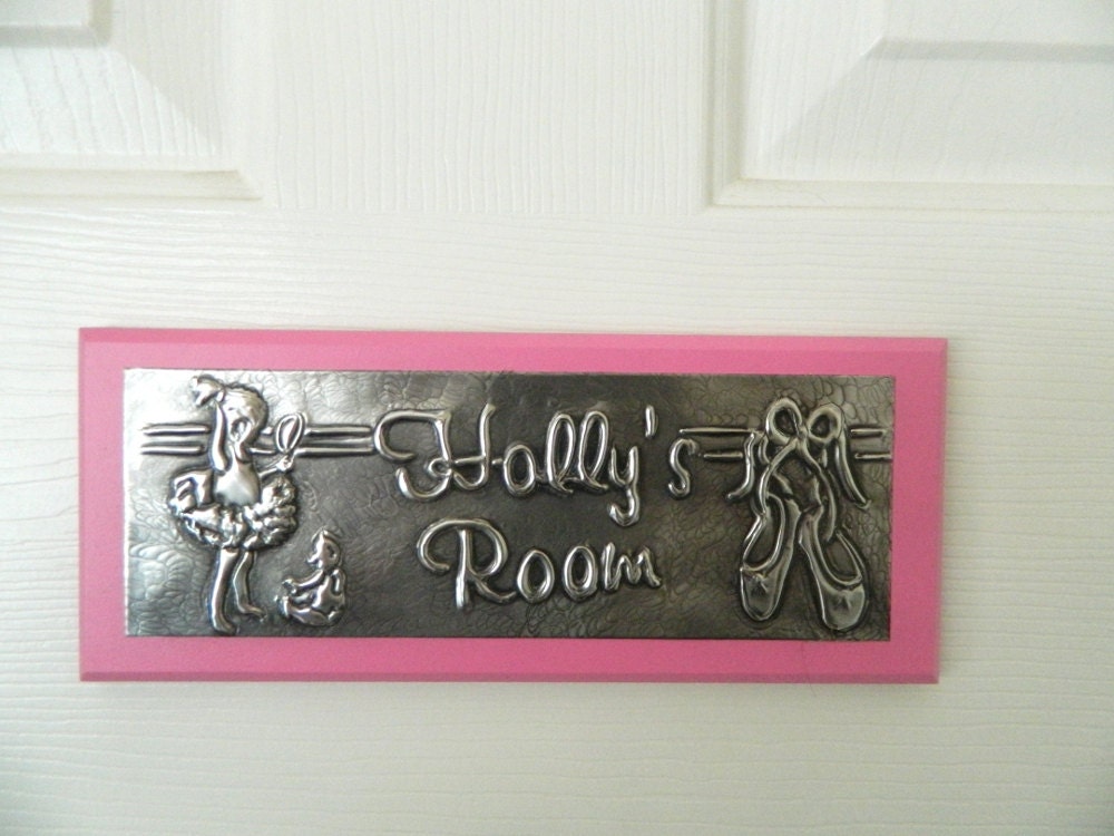 Bedroom Door Sign Ballerina Personalised Door Plaque