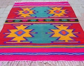 VINTAGE Turkish Kilim Rug Carpet, Handwoven Kilim Rug,Antique Kilim Rug,Decorative Kilim Sofreh, Natural Wool  35,8" X 47,6"