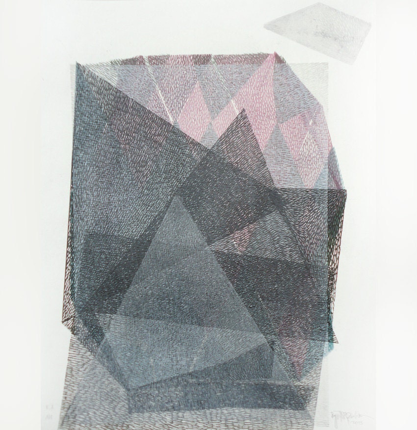 ORIGINAL LINOCUT "Secret III."