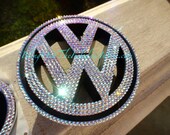 Volkswagen Bling Emblem, Bling VW Emblem, Swarovski Volkswagon Emblems by Crystal Fetish, Bedazzle my Volkswagon, Bling Jetta Emblems