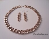 SPECIAL Rose Gold Chain and Earrings Set