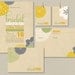 Printable Bridal Shower Invitation Party Pack - Modern Flower Design on rustic background