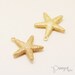 2pcs Matte Gold Starfish Pendant (GT1132)