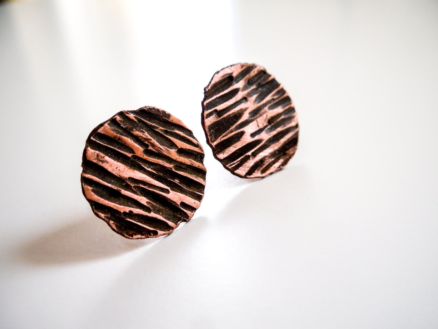 Bark Imprinted Ear Studs