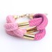 Rose and pink - Ombre Bracelet with gold