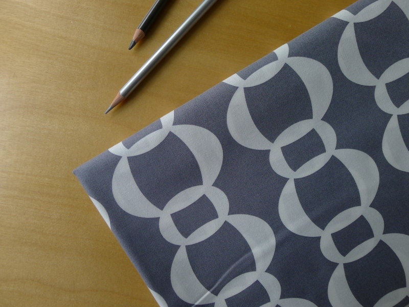 Stof Fabrics PURE - Graphic Ovals White Grey 1/2 YARD