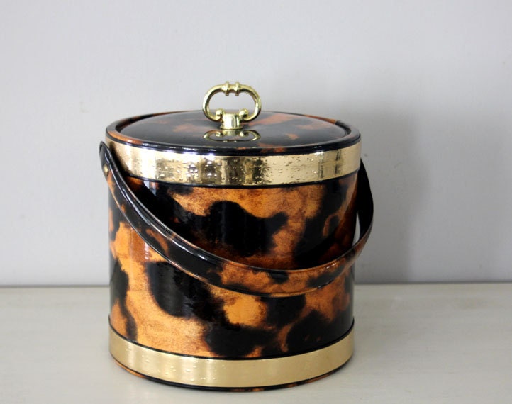 Faux Tortoise Finish Ice Bucket