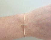 Gold bar bangle