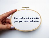 The Princess Bride Embroidery Hoop - Philosophical Movie Quote Home Decor - Made to Order