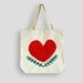 love love / Hand painted eco bag