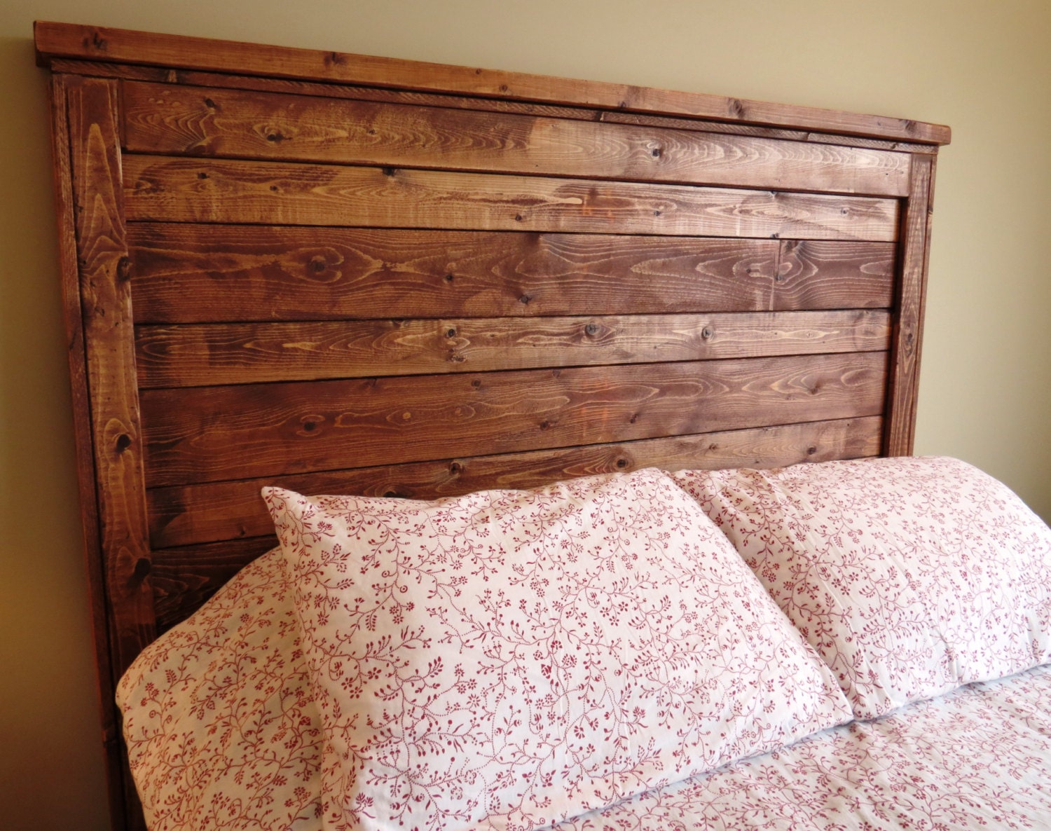 Rustic Distressed Wood Queen Headboard - Made to Order, Custom Built, Reclaimed Look